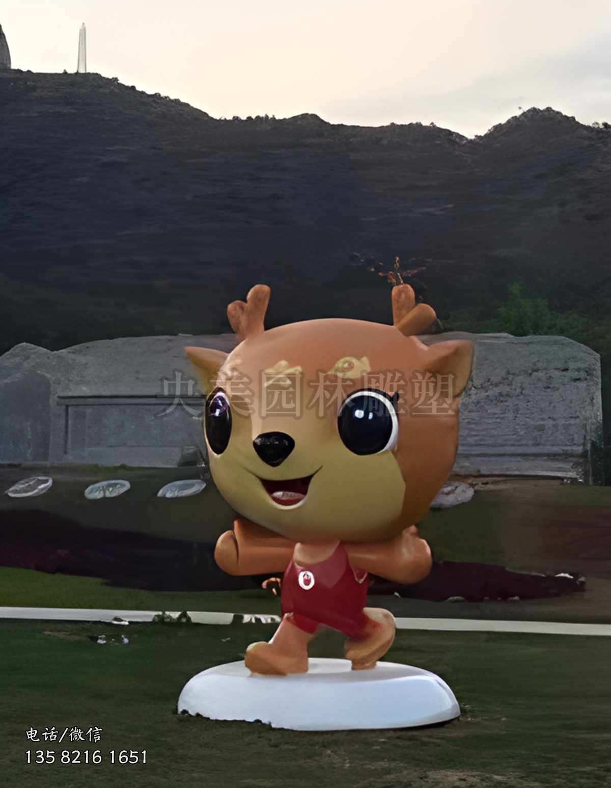 小鹿玻璃鋼卡通造型雕塑