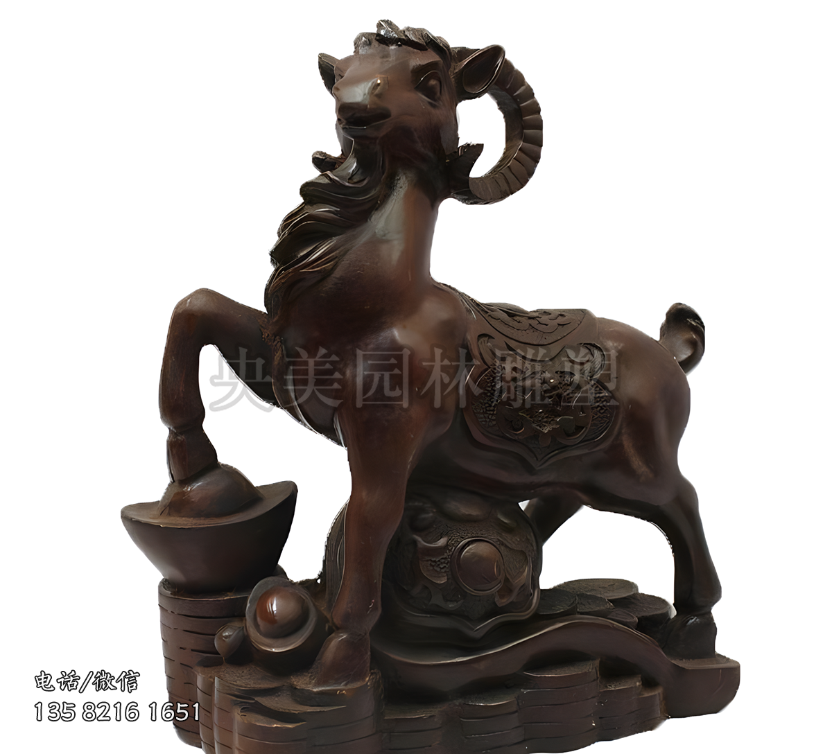 鑄銅招財(cái)羊雕塑