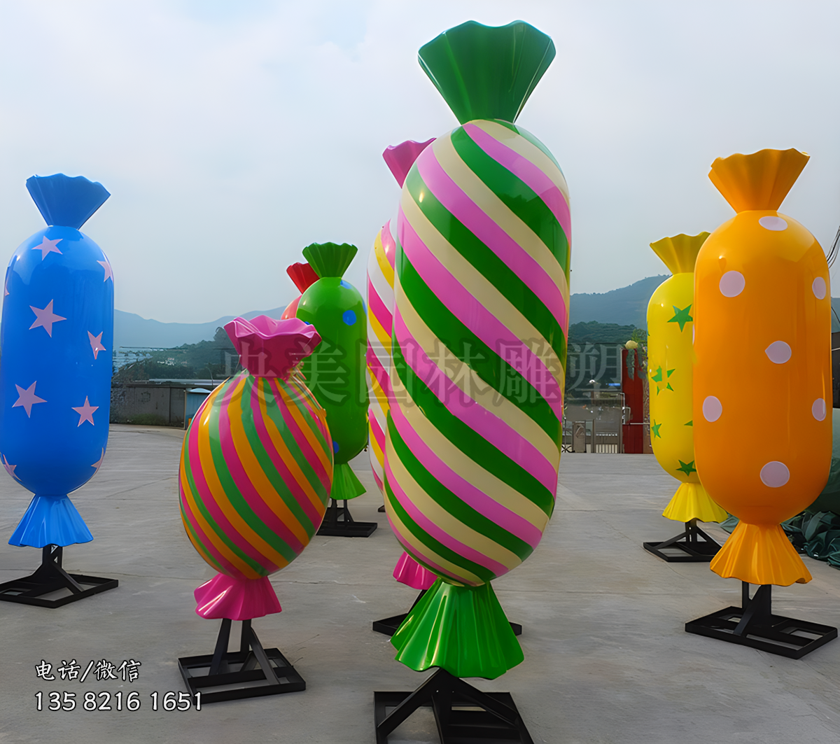 玻璃鋼仿真糖果美陳裝飾擺件