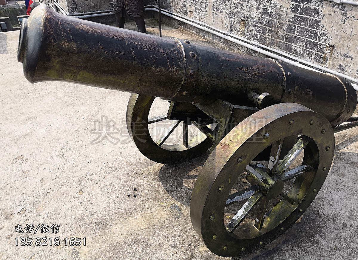 玻璃鋼仿銅大炮雕塑
