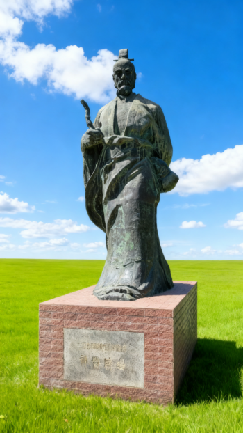 玻璃鋼仿青銅扁鵲雕塑