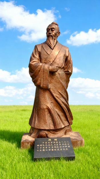 玻璃鋼仿紫銅扁鵲雕塑