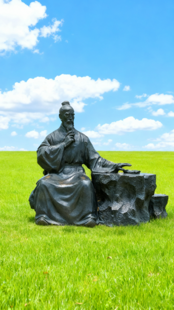 玻璃鋼仿銅扁鵲雕塑