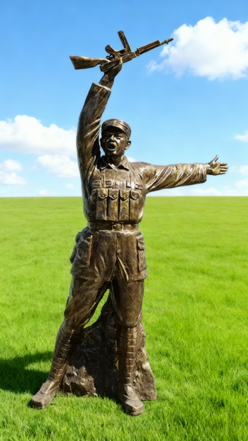 玻璃鋼仿銅紅軍雕塑 (33)