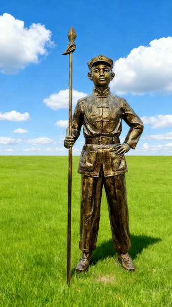 玻璃鋼仿銅紅軍雕塑 (41)