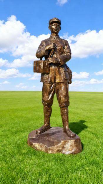 玻璃鋼仿銅紅軍雕塑 (51)