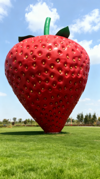 玻璃鋼仿真草莓雕塑 (3)