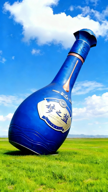 玻璃鋼仿真酒瓶雕塑 (1)