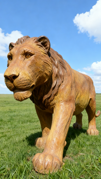 玻璃鋼仿真獅子雕塑 (9)