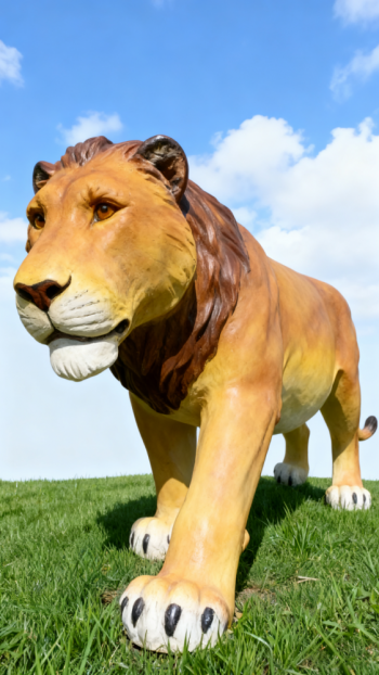 玻璃鋼仿真獅子雕塑 (15)