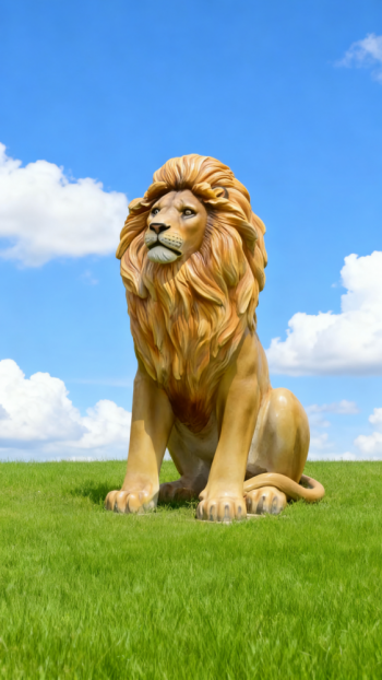 玻璃鋼仿真獅子雕塑 (18)