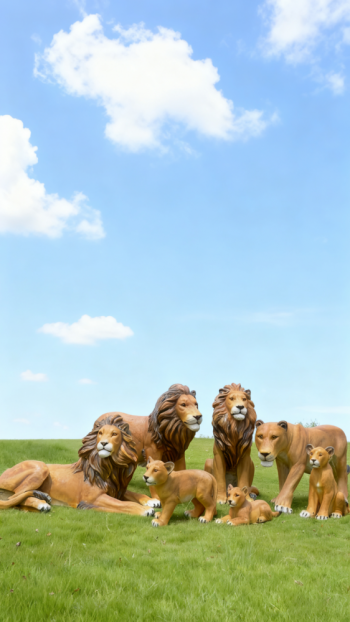 玻璃鋼仿真獅子雕塑 (23)