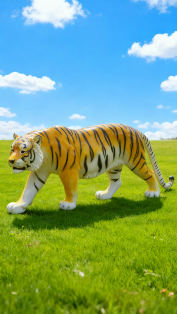 玻璃鋼仿真老虎雕塑 (3)