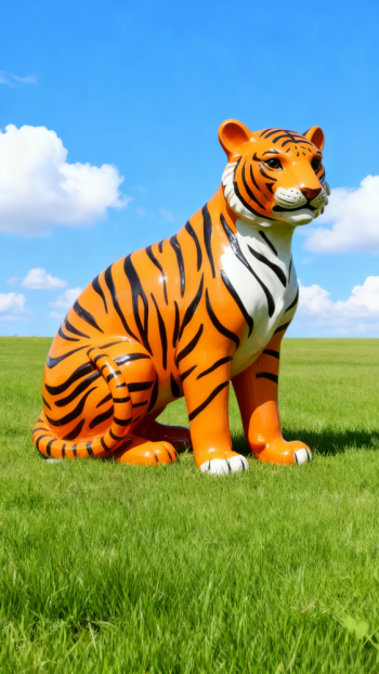 玻璃鋼仿真老虎雕塑 (12)