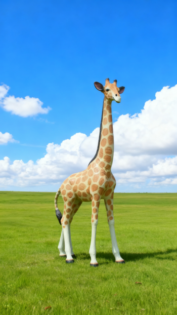 玻璃鋼仿真長頸鹿雕塑 (1)