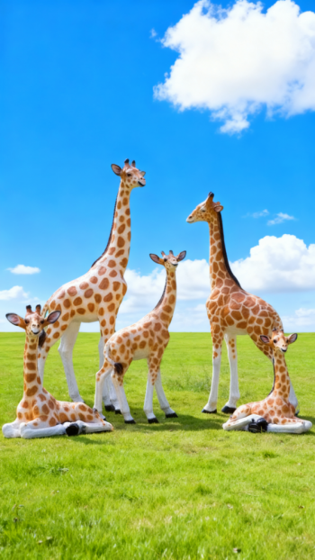 玻璃鋼仿真長頸鹿雕塑 (7)