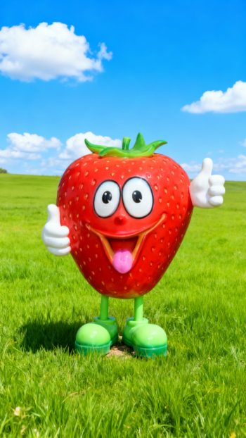 玻璃鋼卡通草莓雕塑公仔 (12)