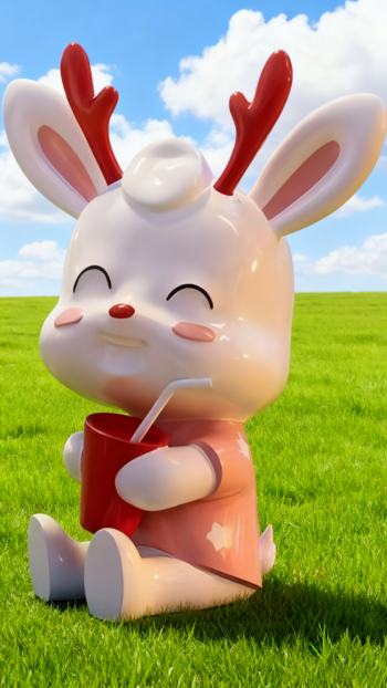 玻璃鋼卡通小鹿雕塑 (15)