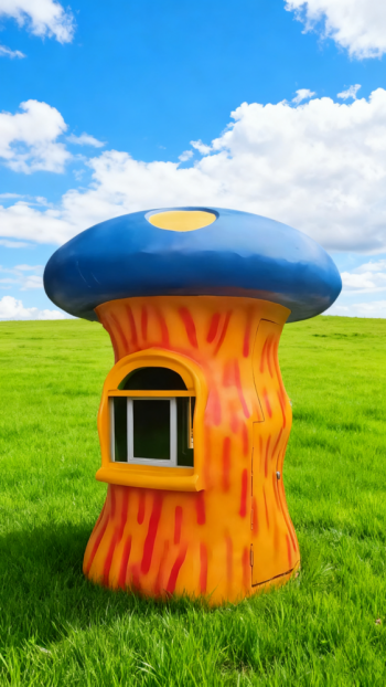 玻璃鋼卡通蘑菇屋 (2)