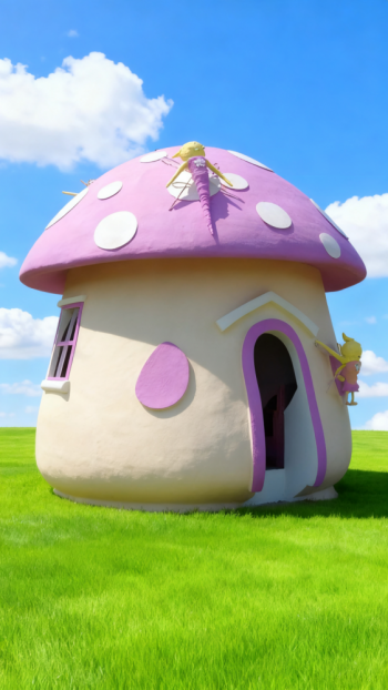 玻璃鋼卡通蘑菇屋 (4)