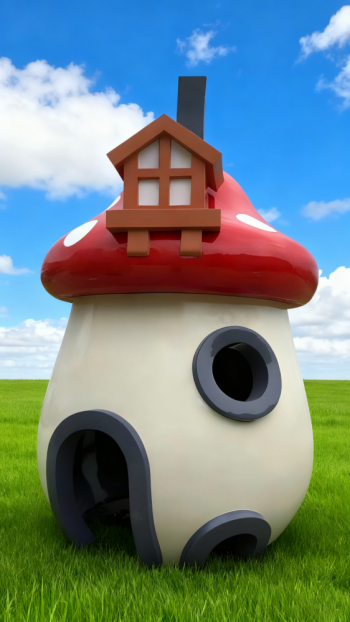 玻璃鋼卡通蘑菇屋 (10)