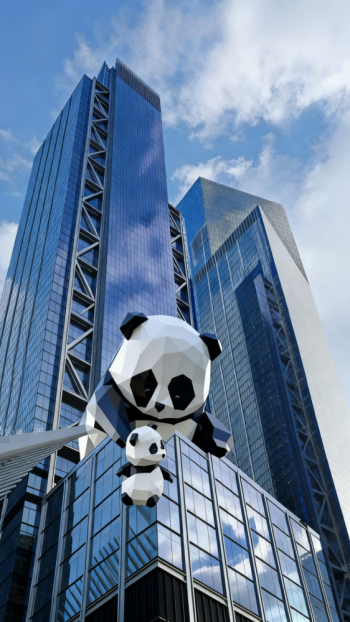 玻璃鋼母子熊貓雕塑 (6)