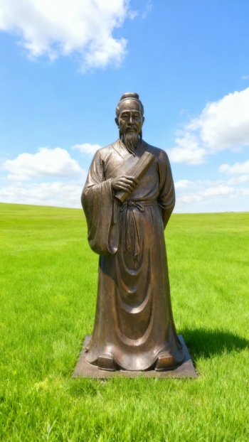 玻璃鋼仿銅張仲景雕塑 (5)