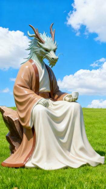 獸首人身十二生肖動(dòng)物雕塑 (7)