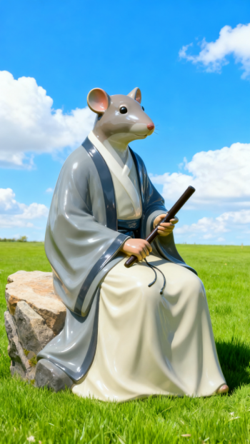 獸首人身十二生肖動(dòng)物雕塑 (11)