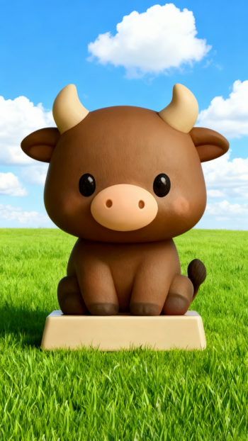 玻璃鋼卡通12生肖牛雕塑 (9)