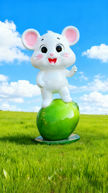 水果底座生肖動物雕塑 (4)