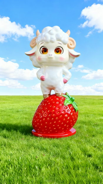 水果底座生肖動(dòng)物雕塑 (11)