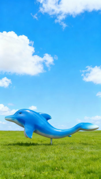 玻璃鋼海豚雕塑 (5)