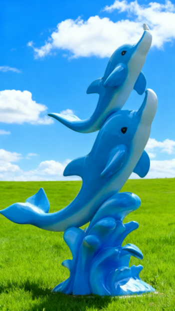 玻璃鋼海豚雕塑 (11)
