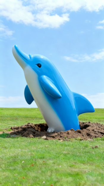 玻璃鋼海豚雕塑 (23)