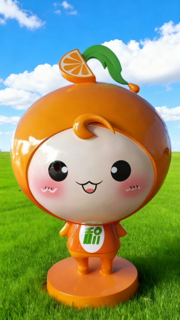 玻璃鋼卡通橙子雕塑 (17)