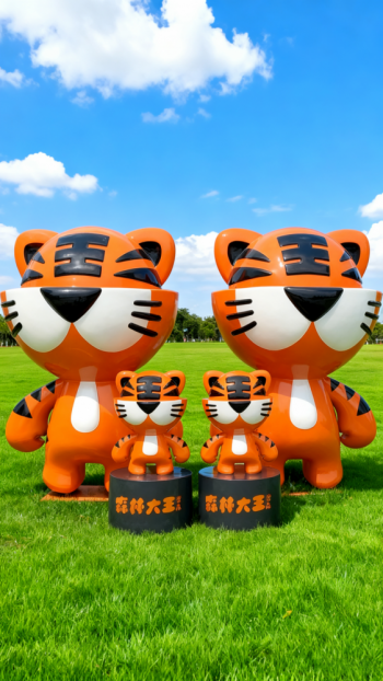 玻璃鋼卡通老虎雕塑 (5)