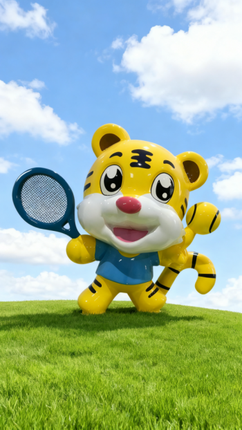 玻璃鋼卡通老虎雕塑 (8)