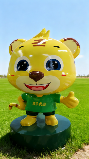 玻璃鋼卡通老虎雕塑 (13)