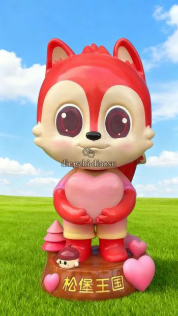 玻璃鋼卡通松鼠雕塑