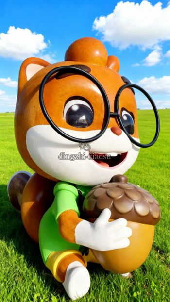 玻璃鋼卡通松鼠雕塑