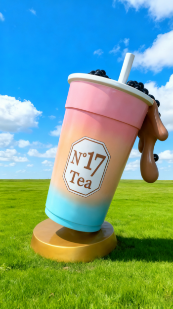 玻璃鋼仿真奶茶杯雕塑 (22)