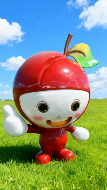 玻璃鋼蘋果雕塑 (16)