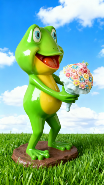 玻璃鋼青蛙雕塑 (22)