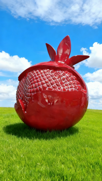 玻璃鋼仿真石榴雕塑 (6)