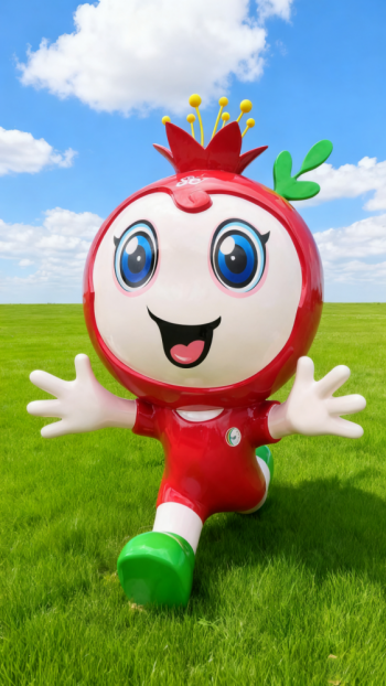 玻璃鋼卡通石榴雕塑公仔 (4)