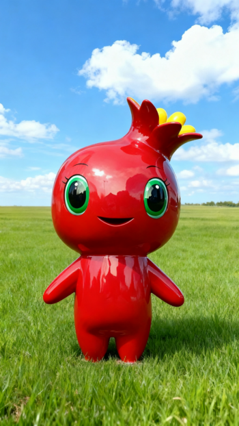 玻璃鋼卡通石榴雕塑公仔 (6)