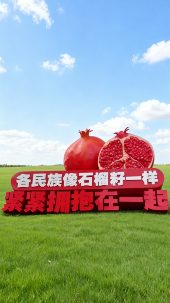 玻璃鋼石榴景觀雕塑 (4)