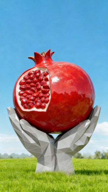 玻璃鋼石榴景觀雕塑 (5)