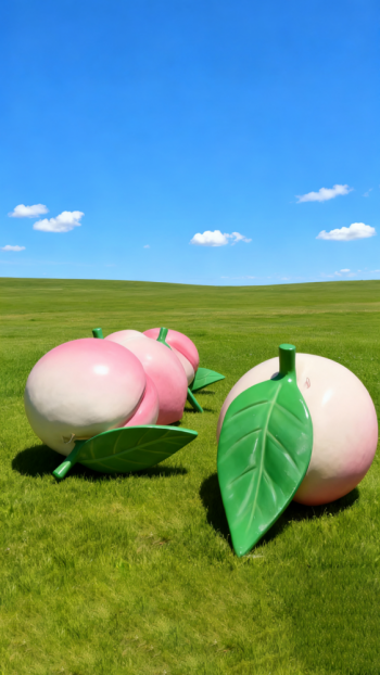 玻璃鋼桃子雕塑 (20)